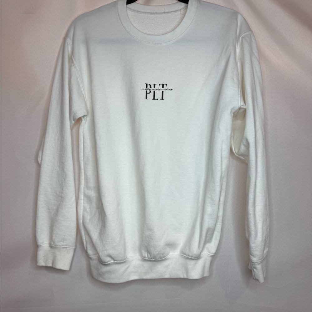 PrettyLittleThing White Crewneck Sweatshirt Casual Essential